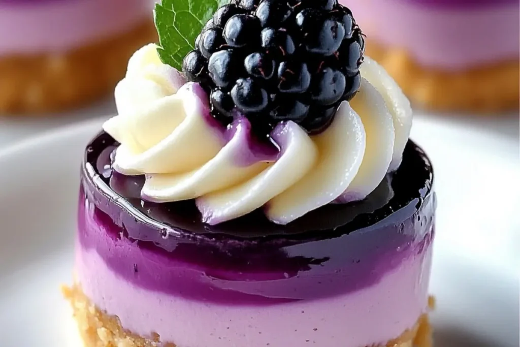 cupcakes de queso con moras